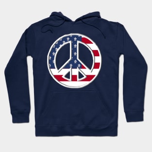 Peace With American Flag Hoodie